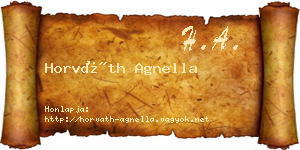 Horváth Agnella névjegykártya